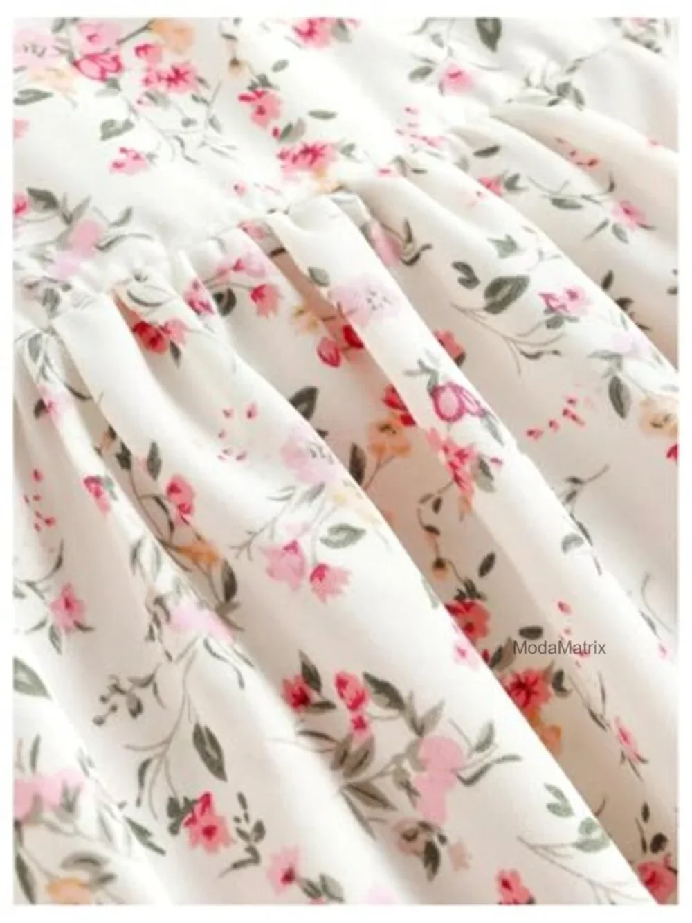 Flowy Floral Sweetheart Neck Spaghetti Strap Midi Dress Girls Boho Smocked
